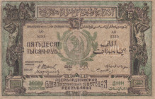 Azerbaijan, 50.000 Rublei, 1921, VF(-), pS716