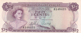 Bahamas, 1/2 Dollar, 1965, AUNC, p17