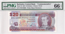 Barbados, 20 Dollars, 2012, UNC, p72