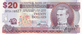 Barbados, 20 Dollars, 2012, UNC, p72