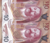 Barbados, 10 Dollars, 2022, UNC, p82, (Total 2 consecutive banknotes)