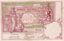 Belgium, 20 Francs, 1919, VF, p67