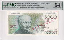 Belgium, 5.000 Francs, 1982/1992, UNC, p145s, SPECIMEN