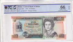 Belize, 10 Dollars, 1991, UNC, p54b