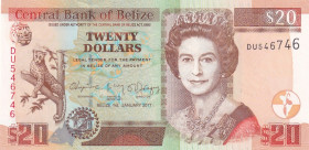 Belize, 20 Dollars, 2017, UNC, p69