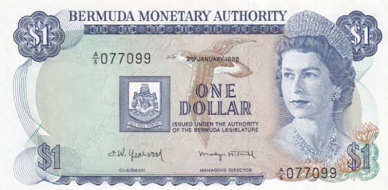 Bermuda, 1 Dollar, 1982, UNC, p28b

Queen Elizabeth II Portrait

Estimate: U...