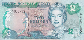 Bermuda, 2 Dollars, 2000, UNC, p50a