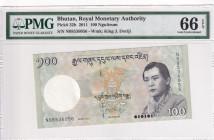 Bhutan, 100 Ngultrum, 2011, UNC, p32b