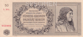 Bohemia and Moravia, 50 Korun, 1944, UNC, p10as, SPECIMEN