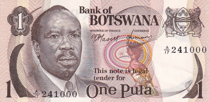 Botswana, 1 Pula, 1976, UNC(-), p1a

Light handling

Estimate: USD 20-40