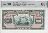 Brazil, 100 Mil Reis, 1890, UNC, pS541r, REMAINDER