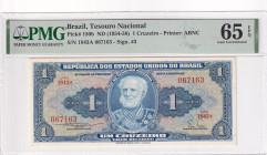 Brazil, 1 Cruzeiro, 1954/1958, UNC, p150b