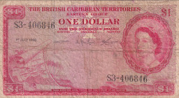 British Caribbean Territories, 1 Dollar, 1960, VF, p7c
