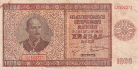 Bulgaria, 1.000 Leva, 1942, VF, p61