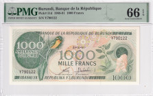 Burundi, 1.000 Francs, 1988/1991, UNC, p31d