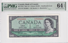 Canada, 1 Dollar, 1954, UNC, p74b