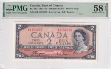 Canada, 2 Dollars, 1954, AUNC, p76