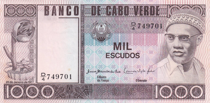 Cape Verde, 1.000 Escudos, 1977, UNC(-), p56

Light handling

Estimate: USD ...