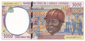 Central African States, 5.000 Francs, 2002, UNC, p104Cg