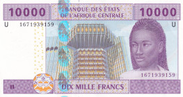 Central African States, 10.000 Francs, 2002, UNC, p210Ue