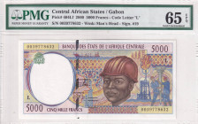 Central African States, 5.000 Francs, 2000, UNC, p404Lf