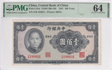 China, 100 Yuan, 1941, UNC, p243a