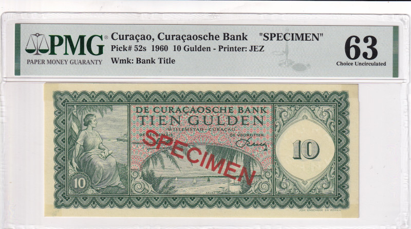 Curaçao, 10 Gulden, 1960, UNC, p52s, SPECIMEN

PMG 63

Estimate: USD 500-1.0...