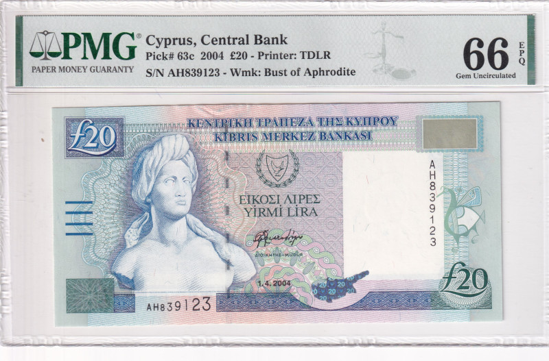 Cyprus, 10.000 Drachmai, 2004, UNC, p63c

PMG 66 EPQ

Estimate: USD 50-100