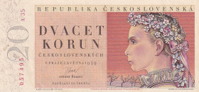 Czechoslovakia, 20 Korun, 1949, UNC(-), p70a