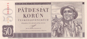 Czechoslovakia, 50 Korun, 1950, UNC, p71, SPECIMEN