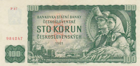 Czechoslovakia, 100 Korun, 1961, UNC, p91e