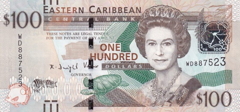 East Caribbean States, 100 Dollars, 2012, UNC, p55b

Queen Elizabeth II Portra...