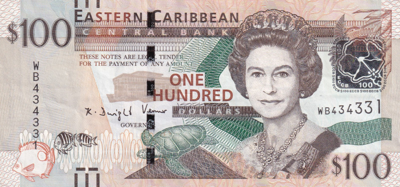 East Caribbean States, 100 Dollars, 2012, VF, p55b

Queen Elizabeth II Portrai...