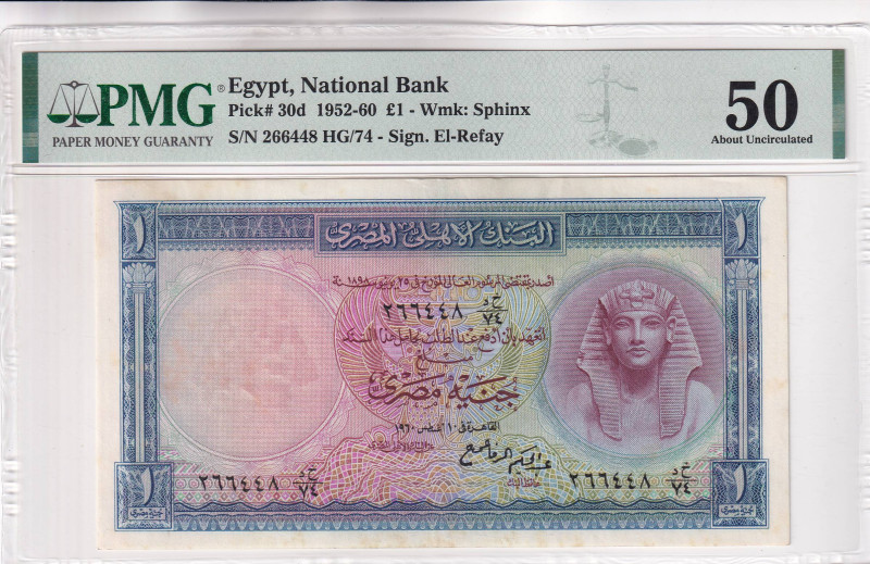 Egypt, 1 Pound, 1952/1960, AUNC, p30d

PMG 50

Estimate: USD 30-60