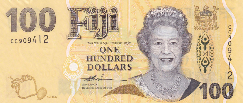 Fiji, 100 Dollars, 2007, UNC, p114a

Queen Elizabeth II Portrait

Estimate: ...