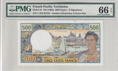 French Pacific Territories, 500 Francs, 1992, UNC, p1b
