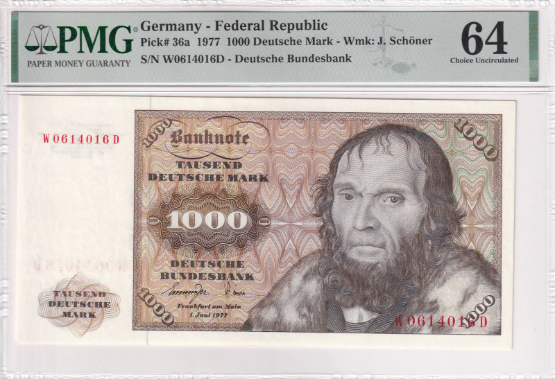 Germany - Federal Republic, 1.000 Deutsche Mark, 1977, UNC, p36a

PMG 64

Es...