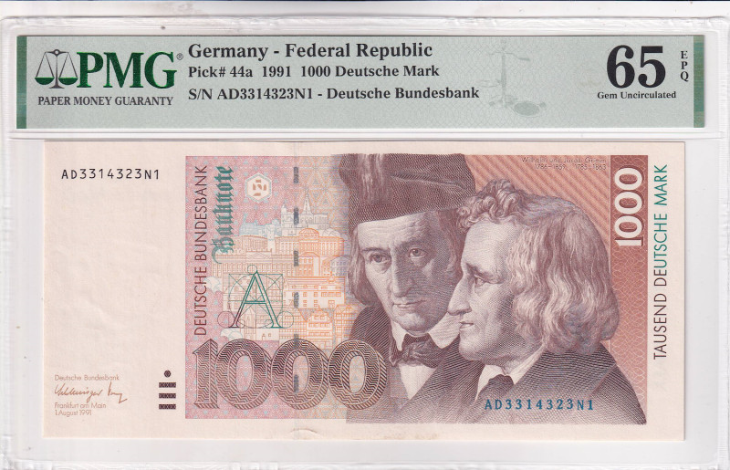 Germany - Federal Republic, 1.000 Deutsche Mark, 1991, UNC, p44a

PMG 65 EPQ
...