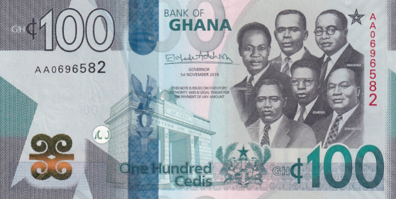 Ghana, 100 Cedis, 2019, UNC, p50

Estimate: USD 20-40