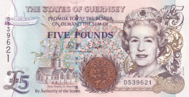 Guernsey, 5 Pounds, 1996, UNC, p56