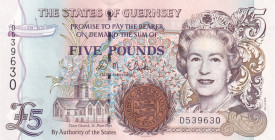 Guernsey, 5 Pounds, 1996/20023, UNC, p56c