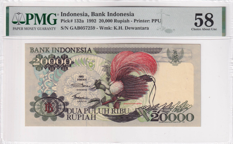 Indonesia, 20.000 Rupiah, 1992, AUNC, p132a

PMG 58

Estimate: USD 25-50