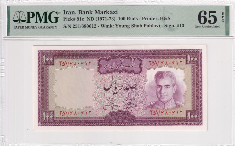 Iran, 100 Rials, 1971/1973, UNC, p91c

PMG 65 EPQ

Estimate: USD 30-60