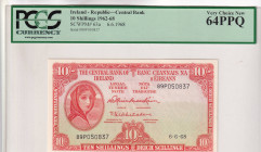 Ireland, 10 Shilings, 1962, UNC, p63a