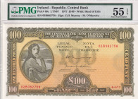 Ireland, 100 Pounds, 1977, AUNC, p69c