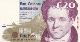 Ireland, 20 Pounds, 1997, AUNC, p77b