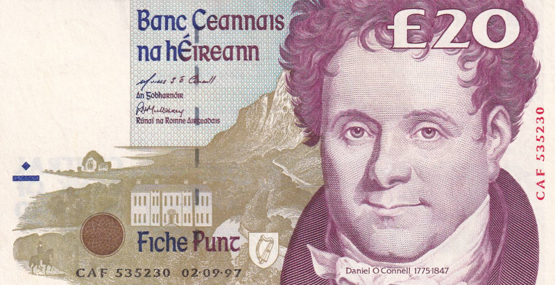 Ireland, 20 Pounds, 1997, AUNC, p77b

Estimate: USD 40-80