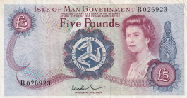 Isle of Man, 5 Pounds, 1972, XF(-), p30