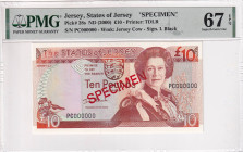 Jersey, 10 Pounds, 2000, UNC, p28s, SPECIMEN