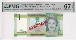 Jersey, 1 Dollar, 2010, UNC, p32bs, SPECIMEN